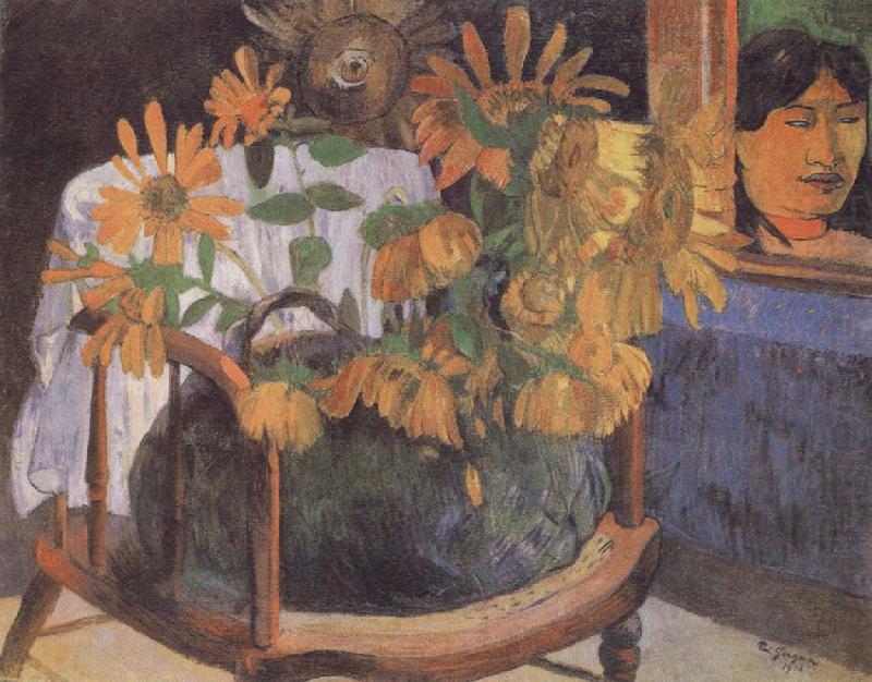 Paul Gauguin Sunflowers on a chair china oil painting image